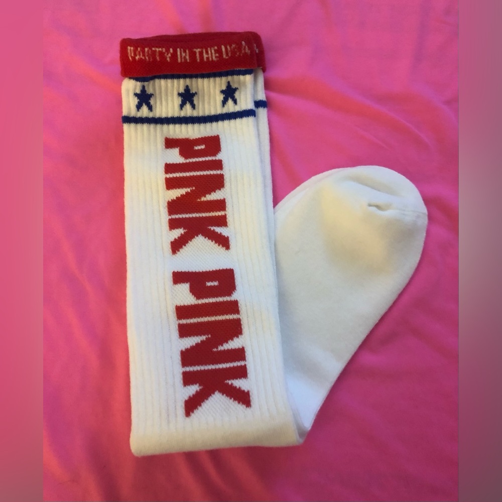 Victoria’s Secret PINK Party in the USA knee socks NWOT